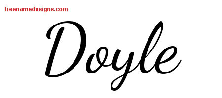 Lively Script Name Tattoo Designs Doyle Free Download