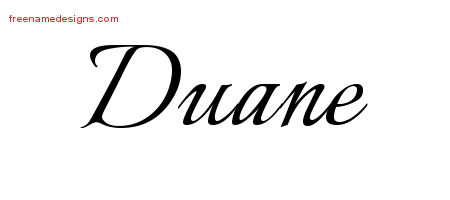 Calligraphic Name Tattoo Designs Duane Free Graphic
