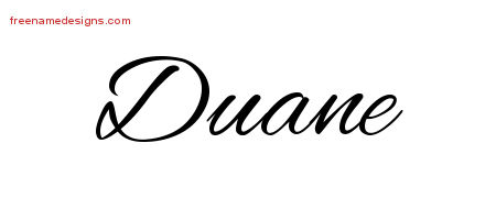 Cursive Name Tattoo Designs Duane Free Graphic