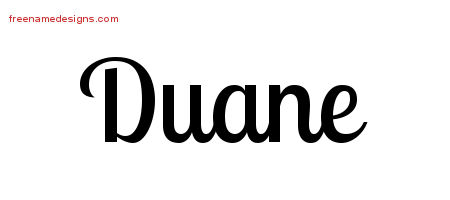 Handwritten Name Tattoo Designs Duane Free Printout