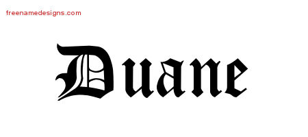 Blackletter Name Tattoo Designs Duane Printable