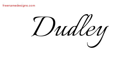 Calligraphic Name Tattoo Designs Dudley Free Graphic