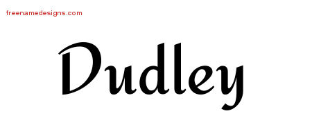 Calligraphic Stylish Name Tattoo Designs Dudley Free Graphic