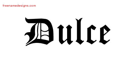 Blackletter Name Tattoo Designs Dulce Graphic Download