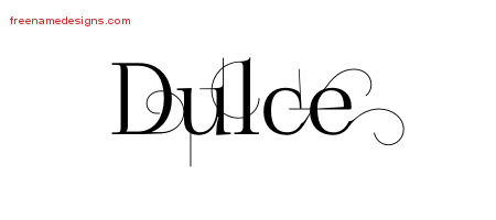 Decorated Name Tattoo Designs Dulce Free