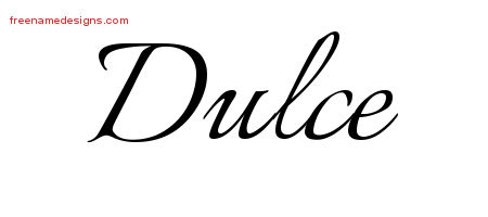 Calligraphic Name Tattoo Designs Dulce Download Free