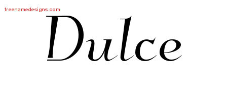 Elegant Name Tattoo Designs Dulce Free Graphic