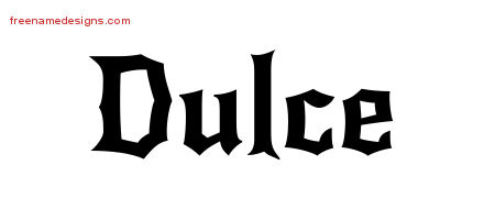 Gothic Name Tattoo Designs Dulce Free Graphic