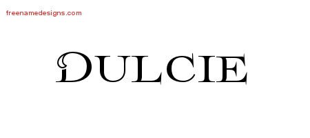 Flourishes Name Tattoo Designs Dulcie Printable