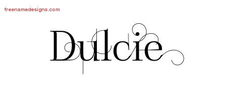 Decorated Name Tattoo Designs Dulcie Free