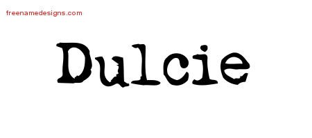 Vintage Writer Name Tattoo Designs Dulcie Free Lettering