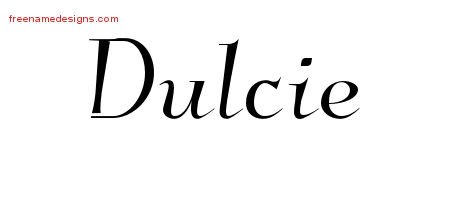 Elegant Name Tattoo Designs Dulcie Free Graphic