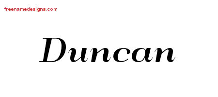 Art Deco Name Tattoo Designs Duncan Graphic Download