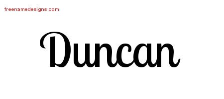 Handwritten Name Tattoo Designs Duncan Free Printout