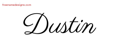 Classic Name Tattoo Designs Dustin Printable