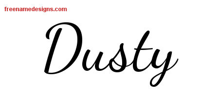Lively Script Name Tattoo Designs Dusty Free Download