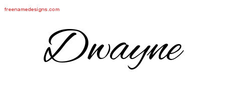Cursive Name Tattoo Designs Dwayne Free Graphic