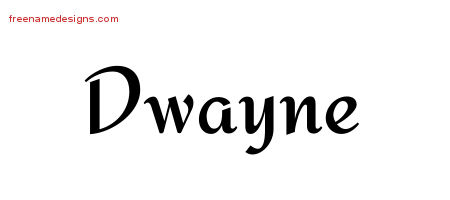 Calligraphic Stylish Name Tattoo Designs Dwayne Free Graphic
