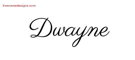 Classic Name Tattoo Designs Dwayne Printable