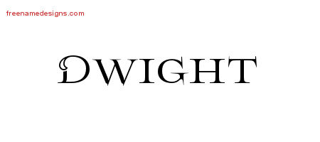 Flourishes Name Tattoo Designs Dwight Graphic Download