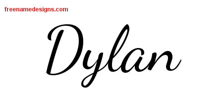 Lively Script Name Tattoo Designs Dylan Free Download