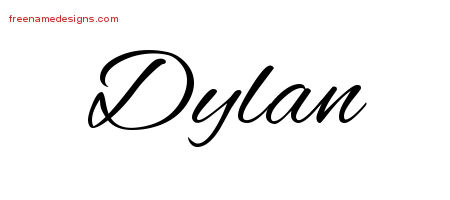Cursive Name Tattoo Designs Dylan Free Graphic