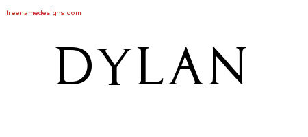 Regal Victorian Name Tattoo Designs Dylan Printable