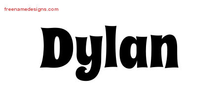 Groovy Name Tattoo Designs Dylan Free