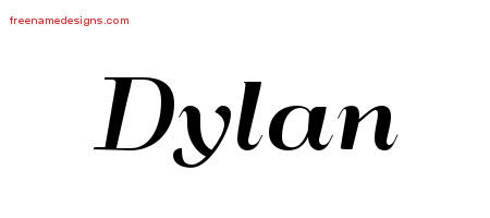 Art Deco Name Tattoo Designs Dylan Graphic Download