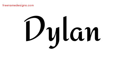 Calligraphic Stylish Name Tattoo Designs Dylan Free Graphic
