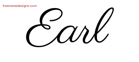Classic Name Tattoo Designs Earl Printable