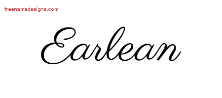 Classic Name Tattoo Designs Earlean Graphic Download