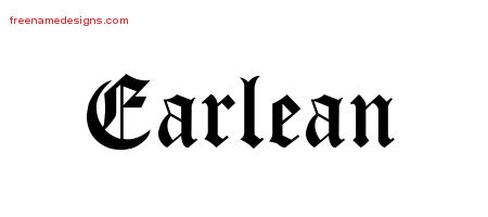 Blackletter Name Tattoo Designs Earlean Graphic Download