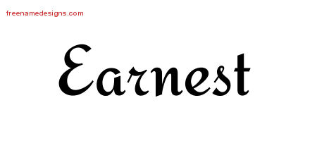 Calligraphic Stylish Name Tattoo Designs Earnest Free Graphic
