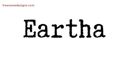 Typewriter Name Tattoo Designs Eartha Free Download