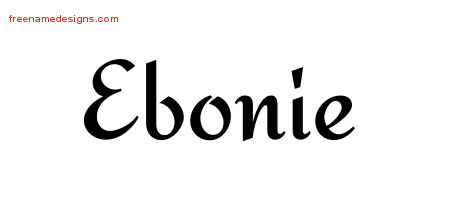 Calligraphic Stylish Name Tattoo Designs Ebonie Download Free