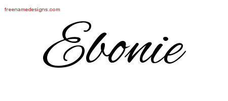 Cursive Name Tattoo Designs Ebonie Download Free