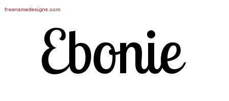 Handwritten Name Tattoo Designs Ebonie Free Download