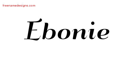 Art Deco Name Tattoo Designs Ebonie Printable
