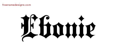 Old English Name Tattoo Designs Ebonie Free