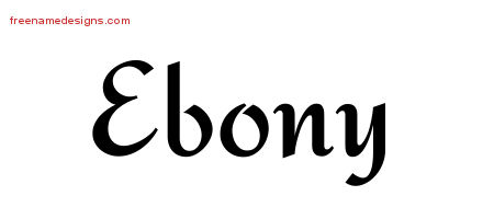 Calligraphic Stylish Name Tattoo Designs Ebony Download Free