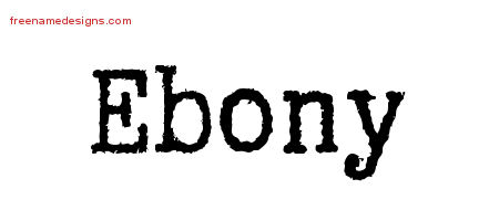 Typewriter Name Tattoo Designs Ebony Free Download
