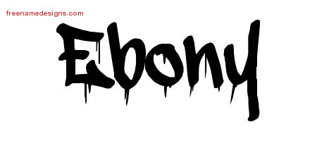 Graffiti Name Tattoo Designs Ebony Free Lettering