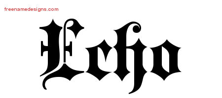 Old English Name Tattoo Designs Echo Free