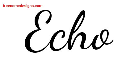 Lively Script Name Tattoo Designs Echo Free Printout