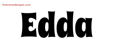 Groovy Name Tattoo Designs Edda Free Lettering