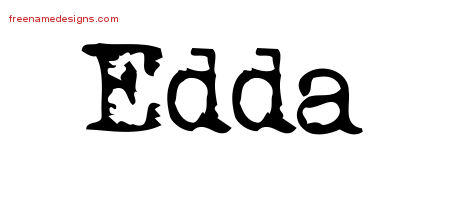 Vintage Writer Name Tattoo Designs Edda Free Lettering