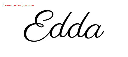 Classic Name Tattoo Designs Edda Graphic Download