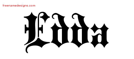 Old English Name Tattoo Designs Edda Free