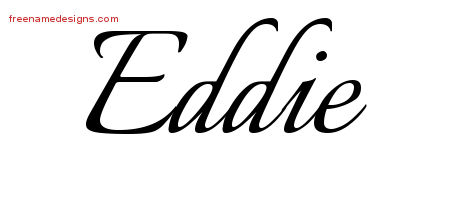 Calligraphic Name Tattoo Designs Eddie Free Graphic